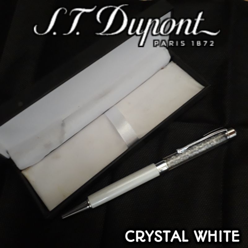 

Bollpoint Mewah Pen St Dupont Cristal White Gratis Grafir Nama dan Box Exlusive