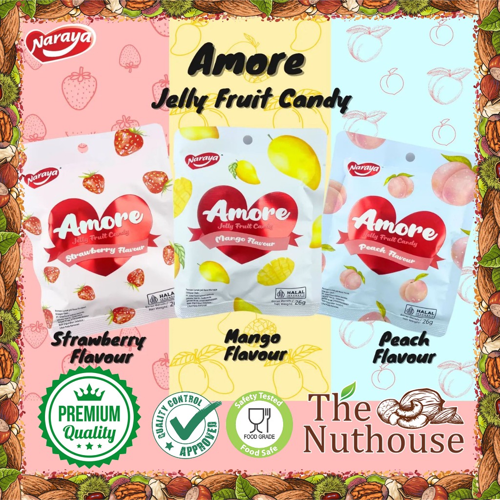 

Naraya Amore Jelly Fruit Candy / Permen Jelly Rasa Buah 26gr [HALAL]