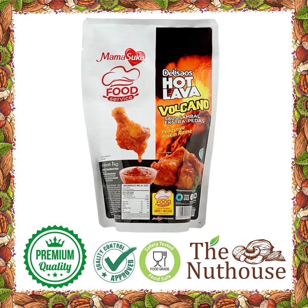 

MamaSuka Delisaos Hot Lava VOLCANO / Saus Sambal EXTRA Pedas 1kg [HALAL]