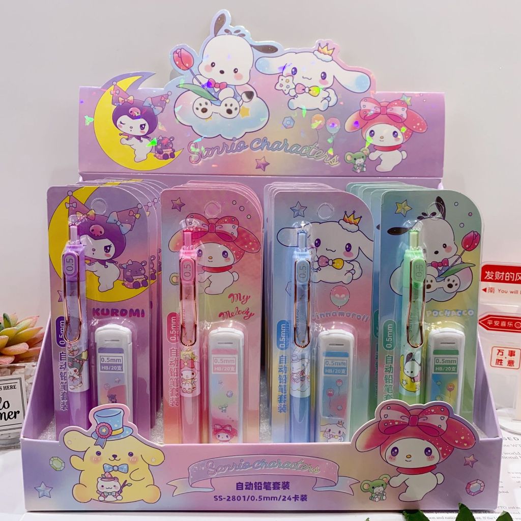 

2007 Set pensil mekanik isi ulang dengan refill isi motif karakter fiksi kartun hewan lucu dan capybara