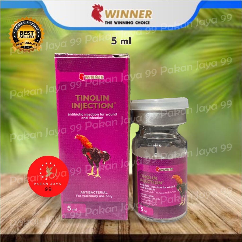 READY WINNER TINOLIN INJEKSI 5ML WINER OBAT AYAM ADUAN PASCA LAGA MEMPERCEPAT PENYEMBUHAN LUKA