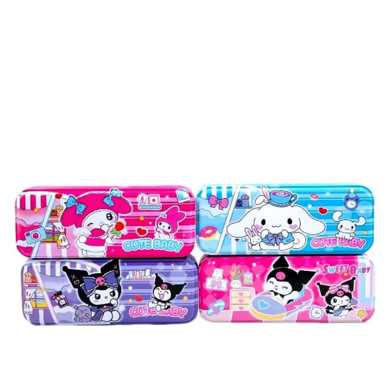 

Kotak Tempat Pensil Kaleng Sanrio My Melody Cinnamorol Kuromi Lucu Bagus