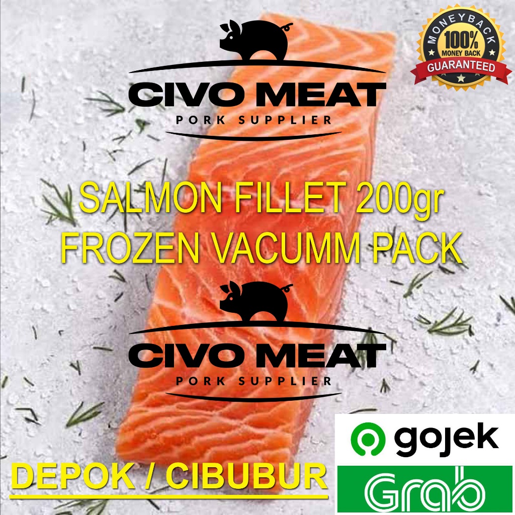 

Norwegian Salmon Fillet Portion 200g Frozen Boneless with skin - 200g