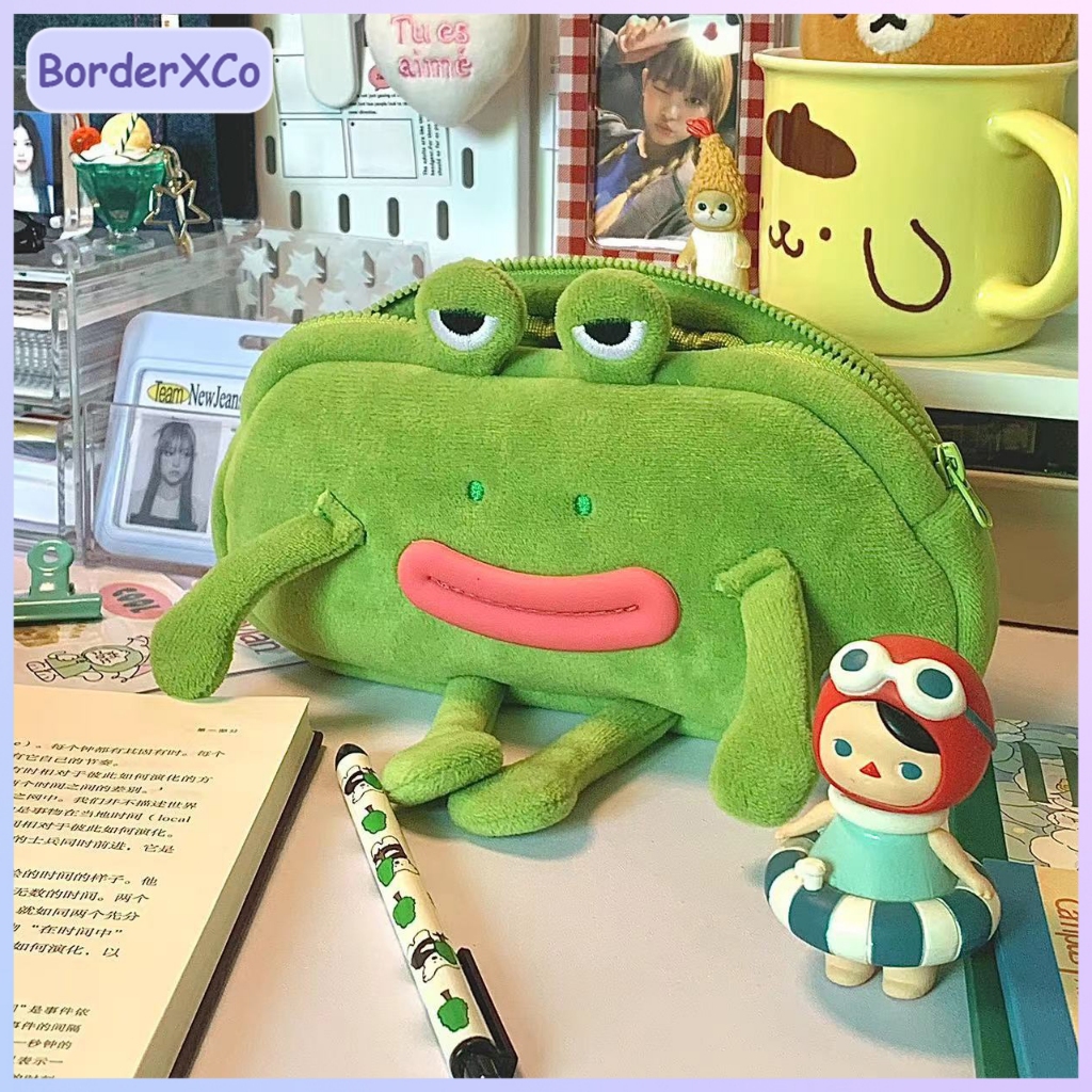 

【Ready】Tas Pensil Mewah Kotak Pensil Furry Cartoon Frog Tas Pensil Baru Tas Pensil Lucu