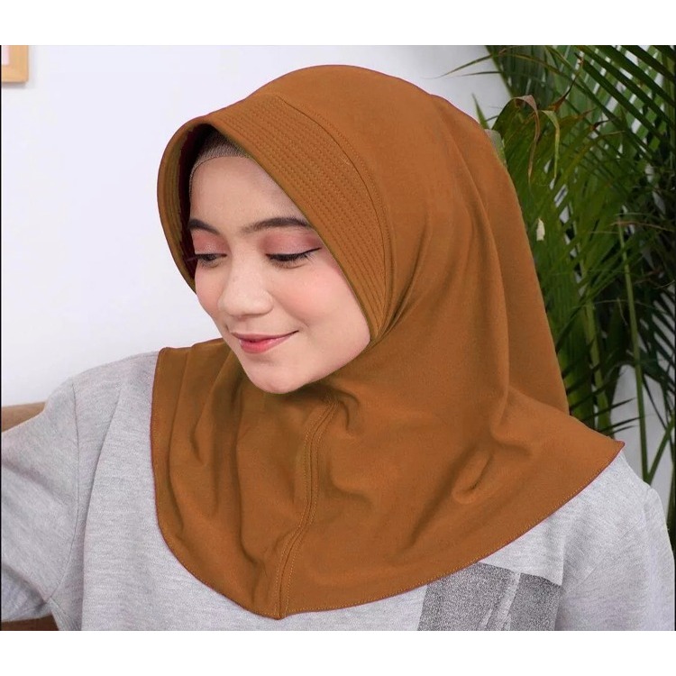 JILBAB BERGO SPORT HIJAB BAHAN HYGT KERUDUNG INSTAN HOMEWEAR MUSLIM REMAJA KEKINIAN