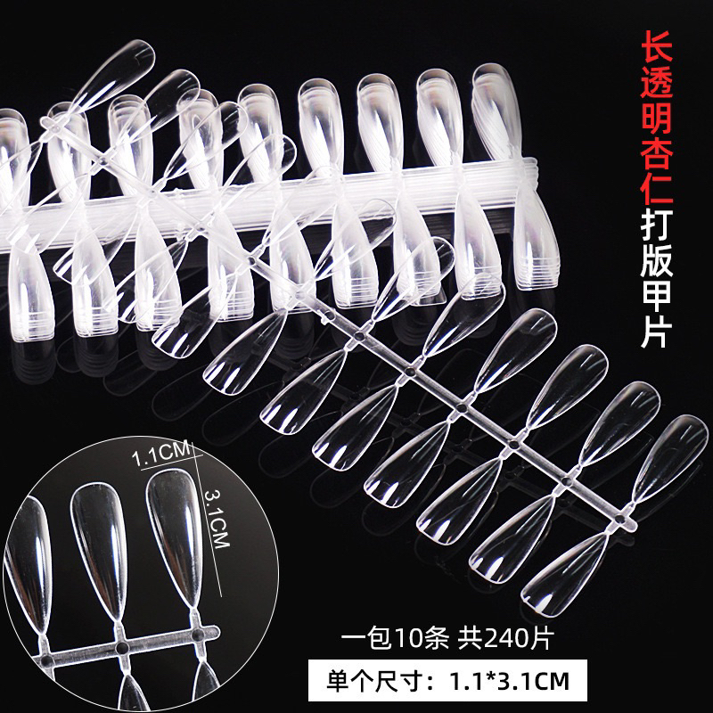 Nail Swatch Display Oval Coffin Almond Satu Size Display Kuku Nail Art 240 pcs