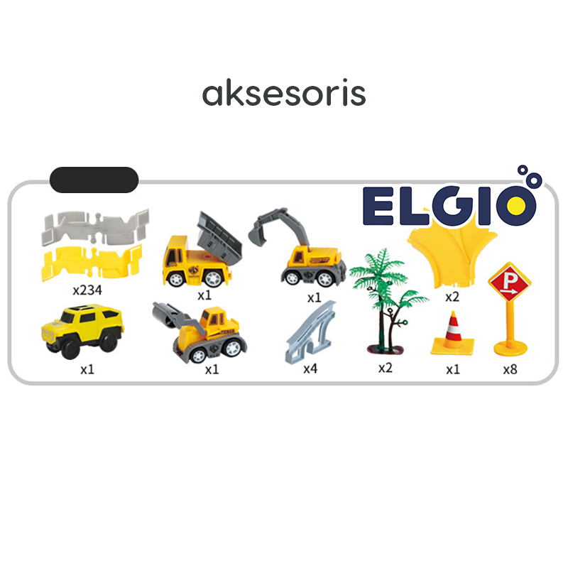 RB22 Mainan Track Mobil 255PCS City Truck Create a Road Trek Railway