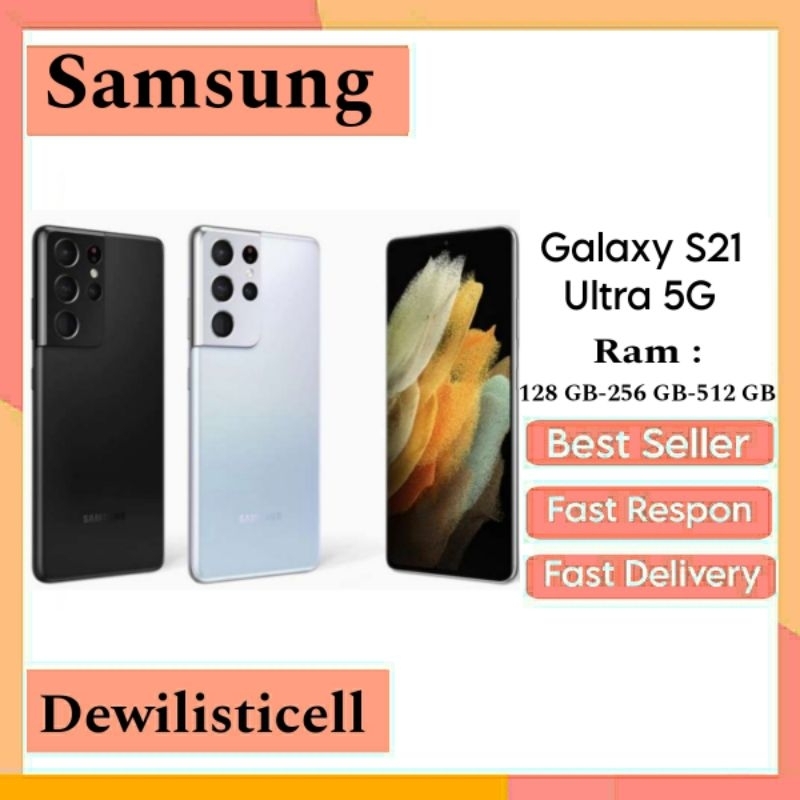 Samsung Galaxy S21 Ultra 5G Second Original 100% LIKE NEW FULLSET