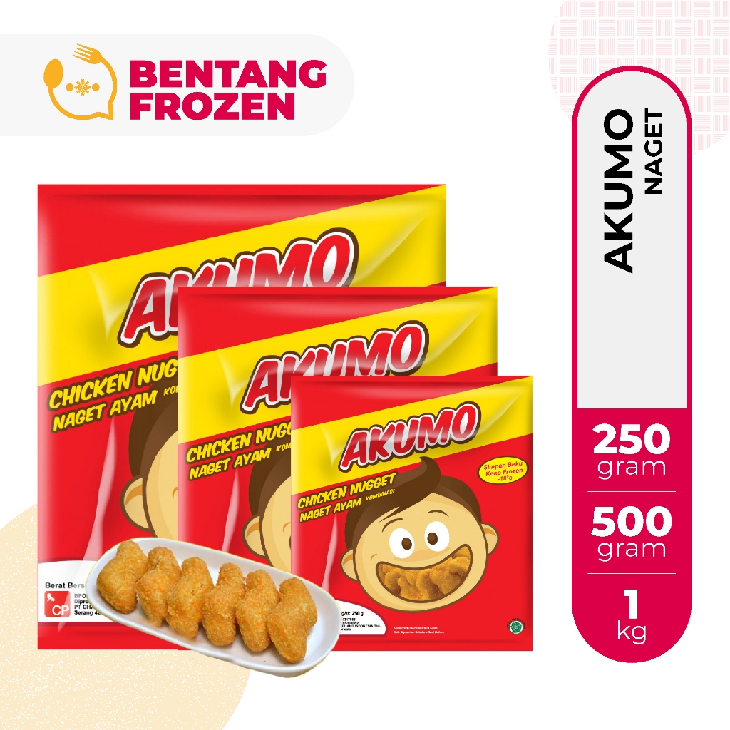 

Akumo Naget Ayam 250gr - 500gr - 1kg / Akumo Chicken Nugget