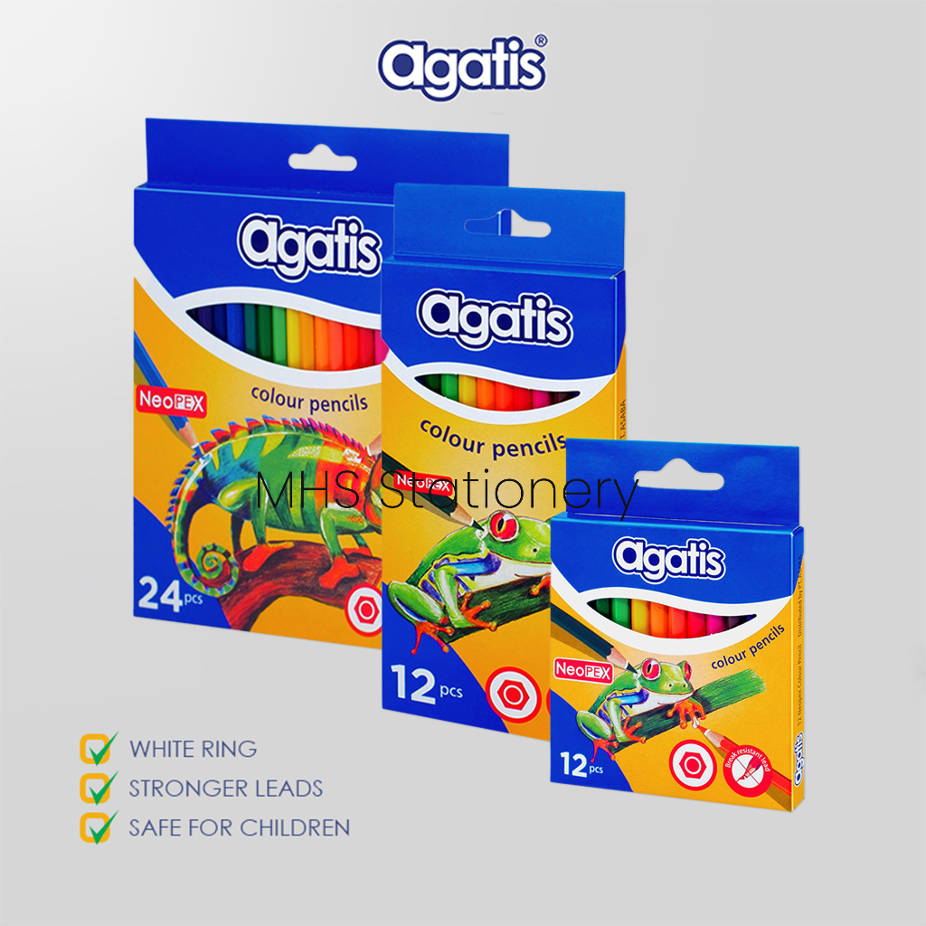 

Agatis NEOPEX Color Pencil Pensil Warna Hexagonal 12 24 Warna Original Berkualitas