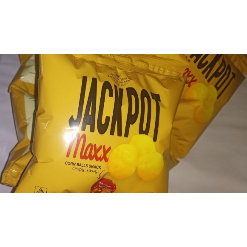 

Chiki viral jackpot maxx berhadiah uang tunai/1renceng(10 pcs)