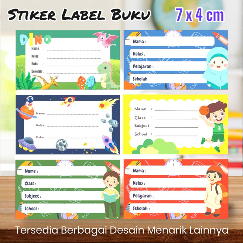 

Stiker Label Buku Pelajaran Sekolah Sticker Lucu Karakter Anak