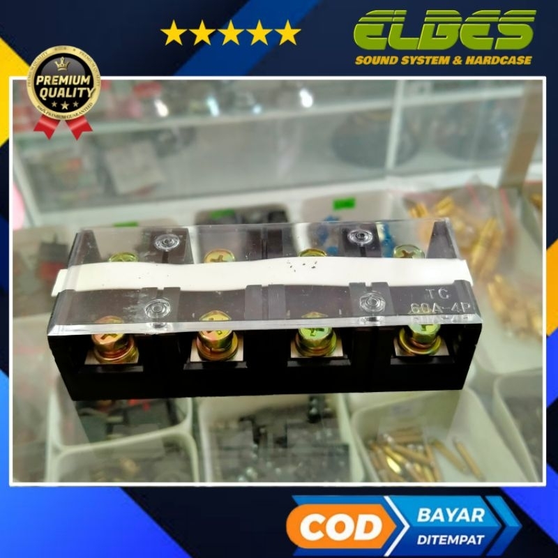 Terminal blok 4 pin 60A mounting listrik 4pin 60Amper