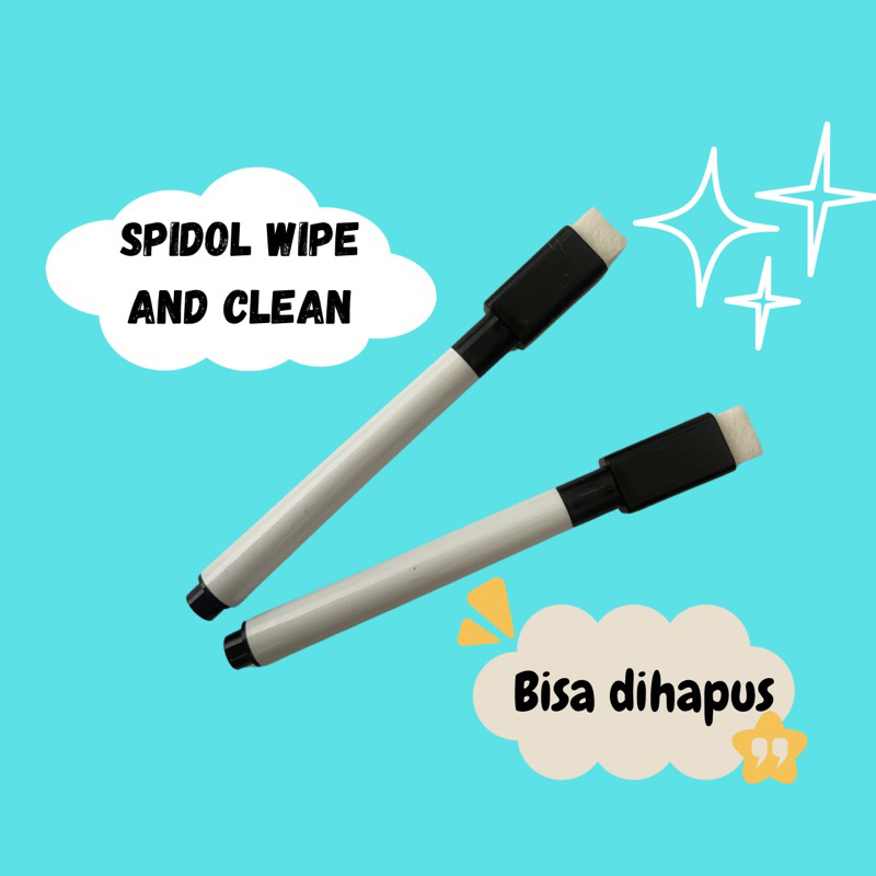 

Spidol Hitam Wipe and clean paling Terjangkau (Bisa dihapus)