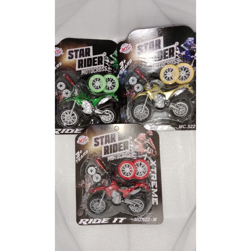 MAINAN MOTOR CROSS METALIK + OBENG KECIL