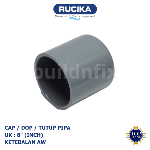 RUCIKA CAP / TUTUP PIPA PVC 8" AW