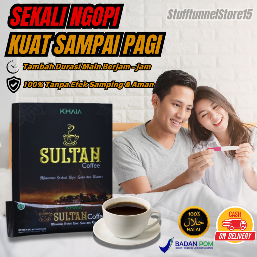 

Kopi Sultan By Khaia Kopi Kuat Pria Tahan Lama Bpom - Kopi Sultan 1 Box 10 Sachet