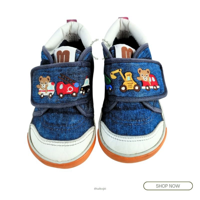 MIKI HOUSE INDIGO CARS SHOES