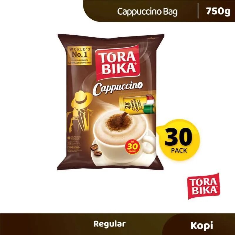 

TORABIKA Cappuccino Kopi Sachet Instan Isi 30 Pcs 750g @25g