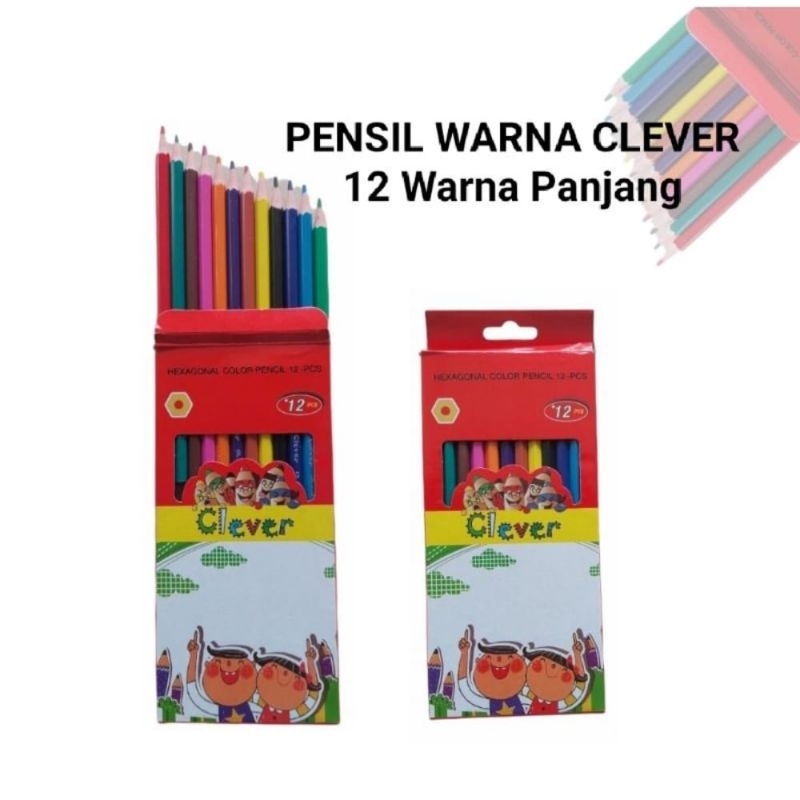 

PENSIL WARNA PENJANG 12 WARNA CLEVER