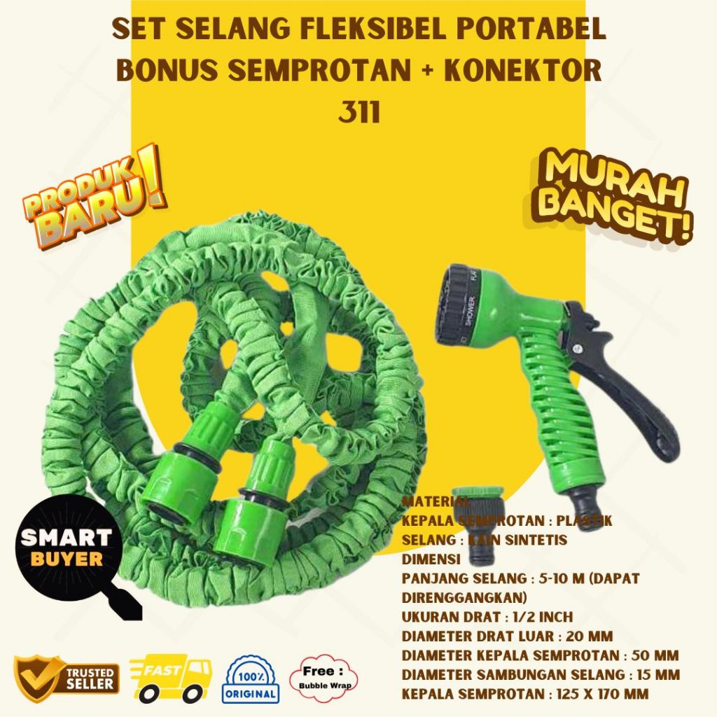 Set Kepala Selang Air Fleksibel Portabel Magic Hose Elastis