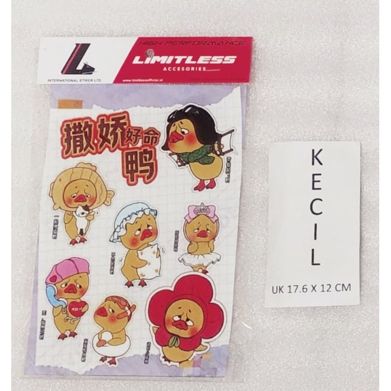 

stiker super clear duck mini