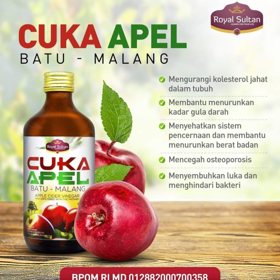 

Cuka Apel ROYAL SULTAN Original Natural Apple Cider Vinegar - ROYAL SULTAN