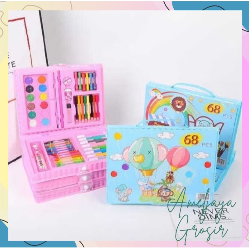 

Amel Merdu | Crayon Mewarnai Set Anak Isi 68pcs