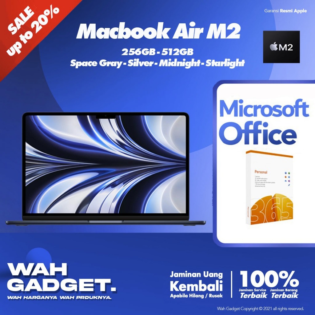 Macbook Air m2 CPO 13,6" 2022 8/256GB 8/512GB grey starlight Midnight laptop M2 chip 2022