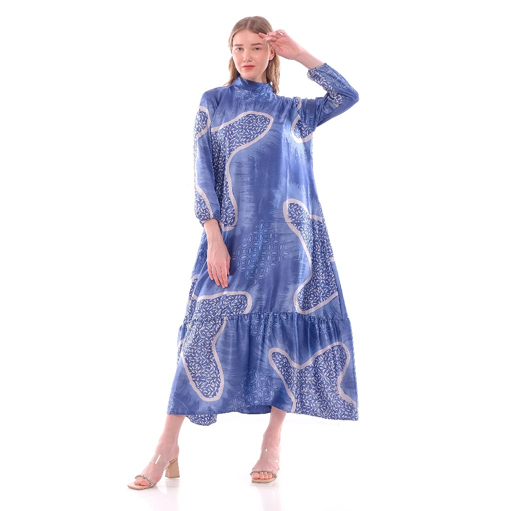 gamis batik kombinasi terbaru modern premium pekalongan limited