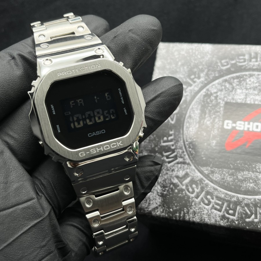 Casio G-Shock DW-5600E Original Mod Steel Silver