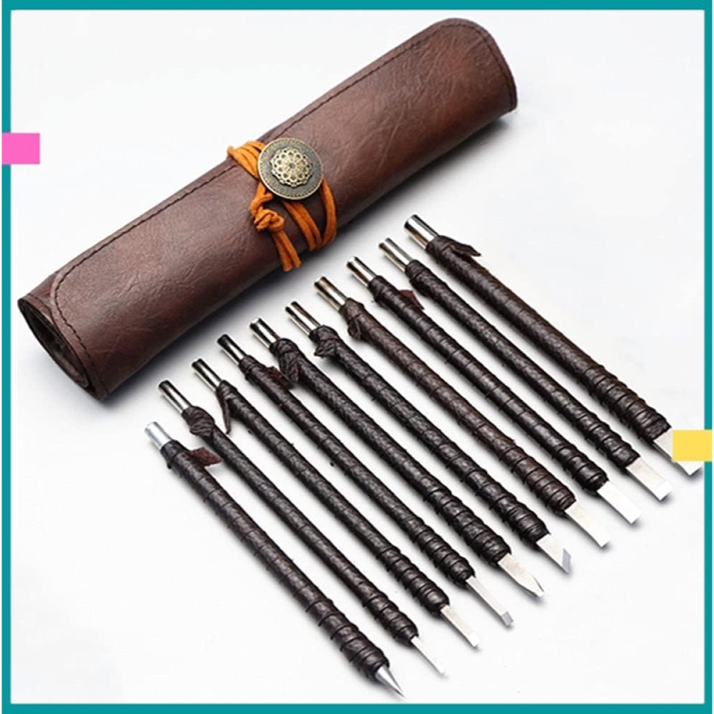 

Pisau Ukir Seni Pahat Carving Tool Tungsten Steel 10 PCS K10 - Brown