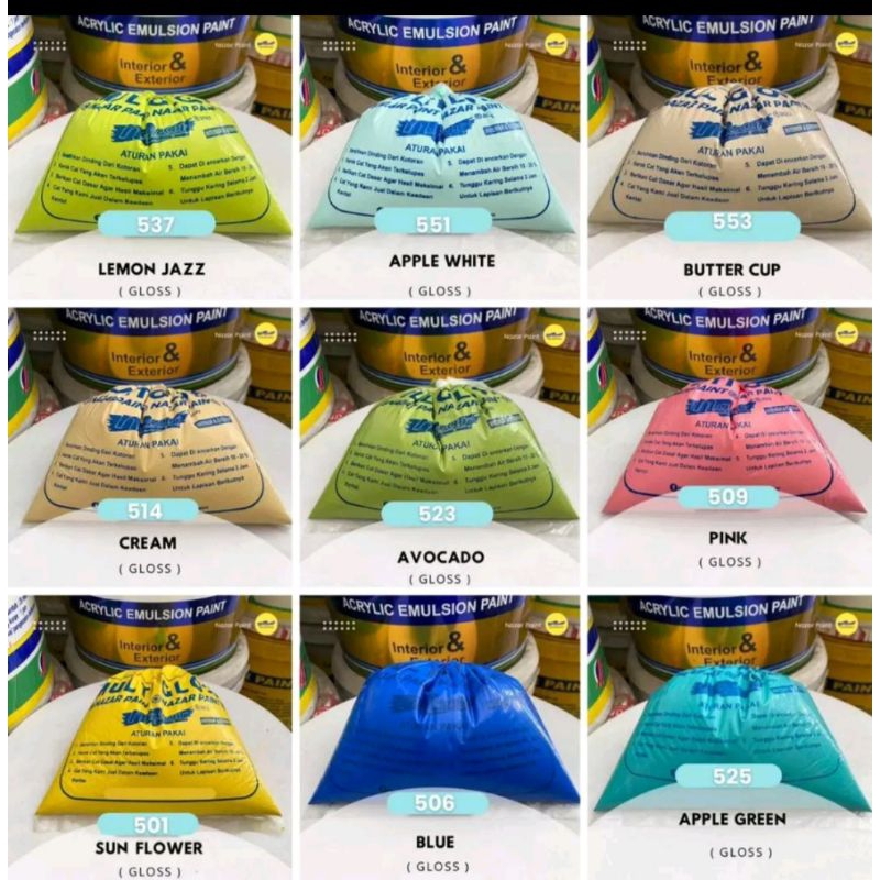 Cat Tembok Kiloan Nazar Paint Multi Gloss 1kg