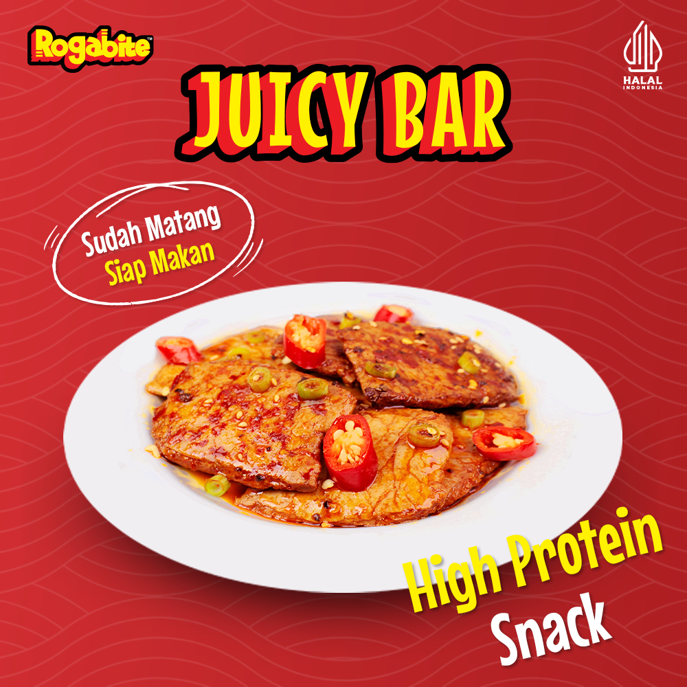 

[cemilan asyik] Rogabite - [Halal] Juicy Bar & Twist Bar Snack Camilan High Protein Spicy Tofu Original Snack