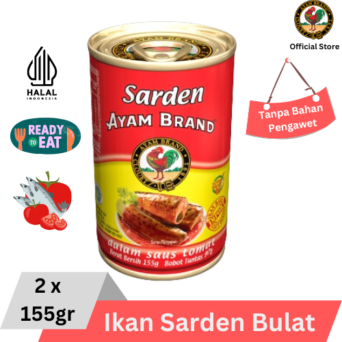

Ayam Brand - Ikan Sarden Kaleng Bulat 2 pcs 155gr
