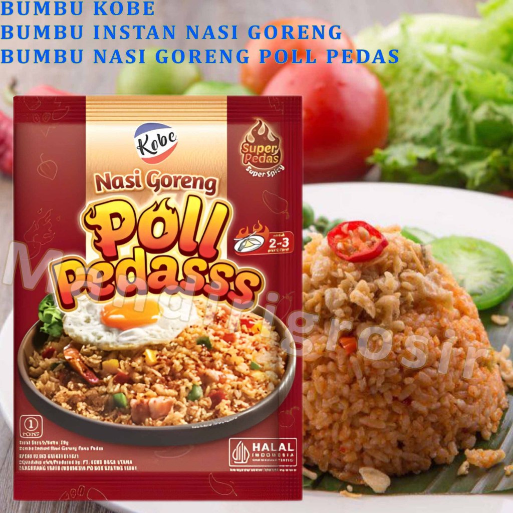 

Bumbu Instan Nasi Goreng * Kobe * Bumbu Nasi Goreng Poll Pedas * 20gr