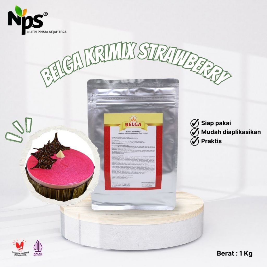 

BELGA Krimix Strawberry / Tepung Premix Krimix Strawberry