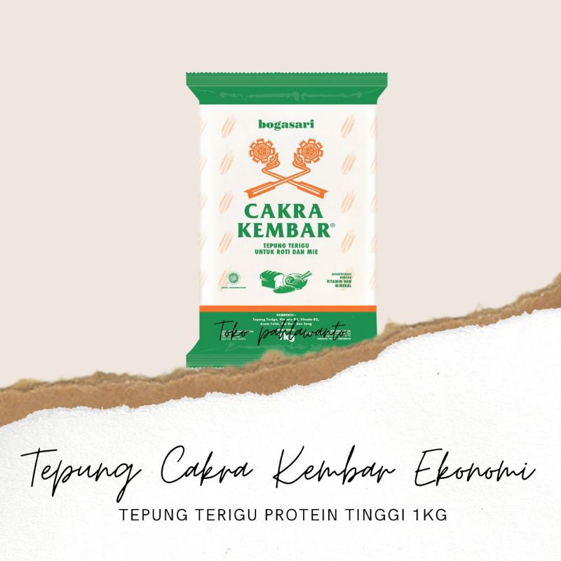 

Tepung Cakra Kembar Transparan Tepung Protein Tinggi 1 kg