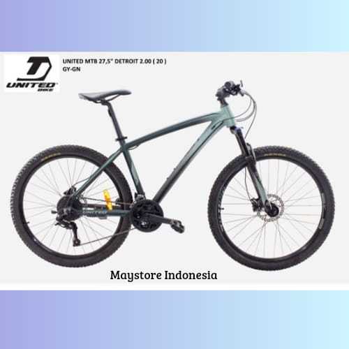 SEPEDA GUNUNG 27.5 INCH MTB UNITED DETROIT 2.0 2.00 27 SPEED HIDROLIK,SEPEDA READY SIAP KIRIM -BERGA
