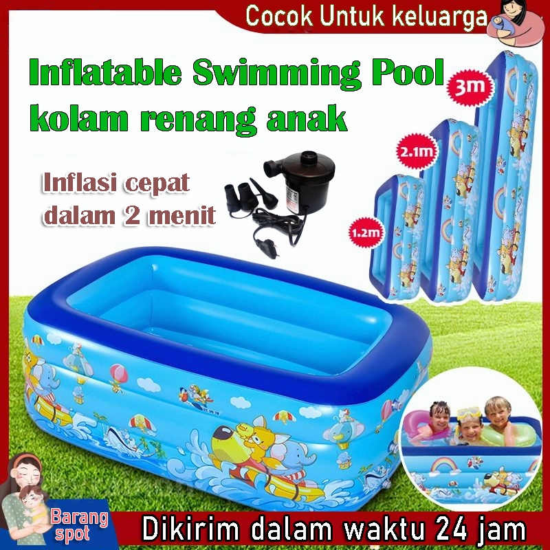 Playground kolam renang anak jumbo 3 meter pompa lipat murah kolam renang bayi kolam renang dewasa k