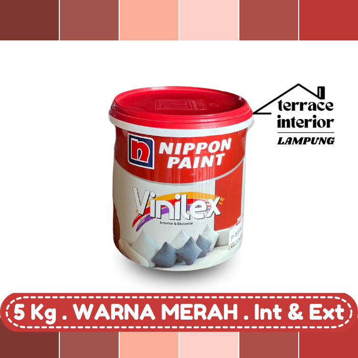 Cat Tembok Nippon Vinilex 5000 Interior & Exterior Merah 5 Kg