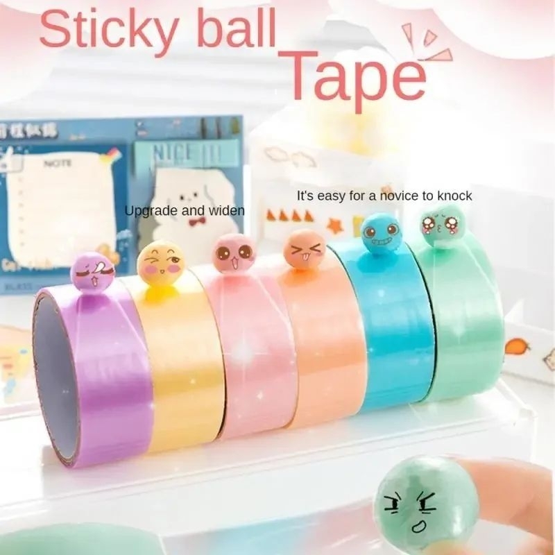 

Roll Sticky Ball Tape / Mainan Tape Bola Double Tape Colorful High Sticky