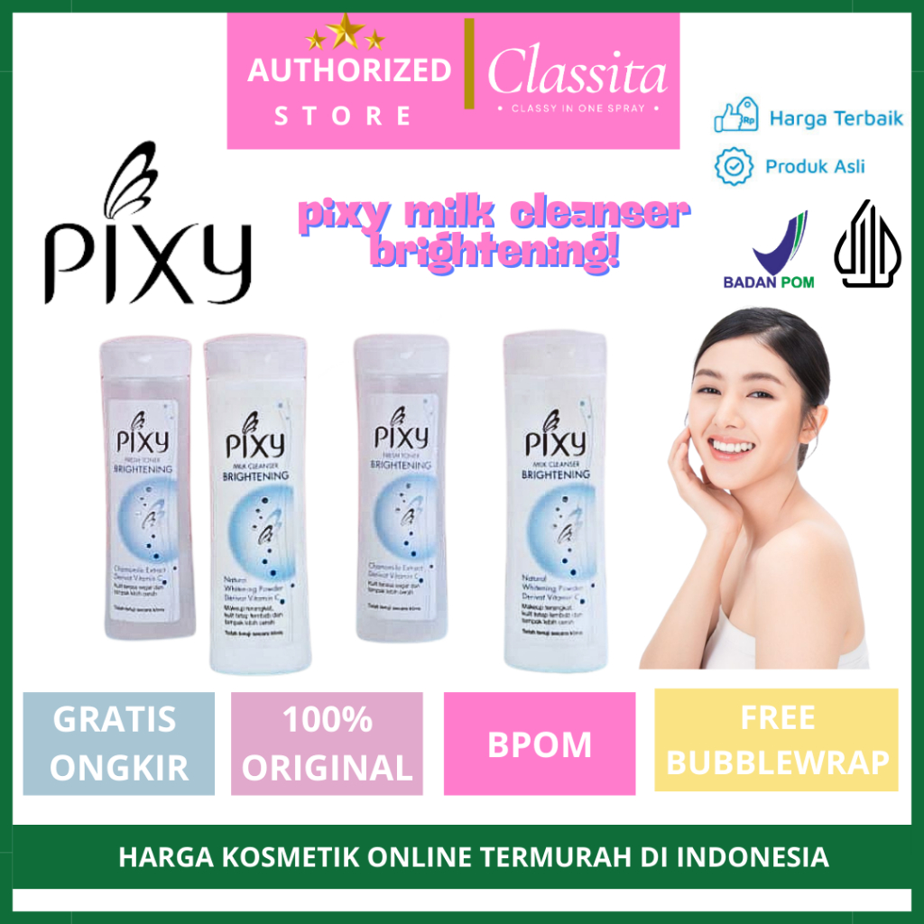 𝐂𝐋𝐀𝐒𝐒𝐈𝐓𝐀.𝐈𝐃 - PIXY Pembersih Wajah Wanita | Brightening Toner | Cleansing Milk | PIXY MILK CLEANSER 