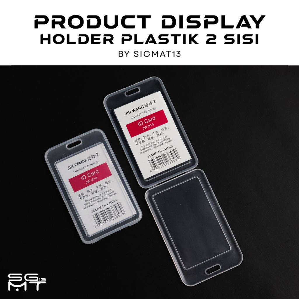 

Holder 2 sisi - ID Card Holder Card Frame ID Card NameTag Model Box Transparant