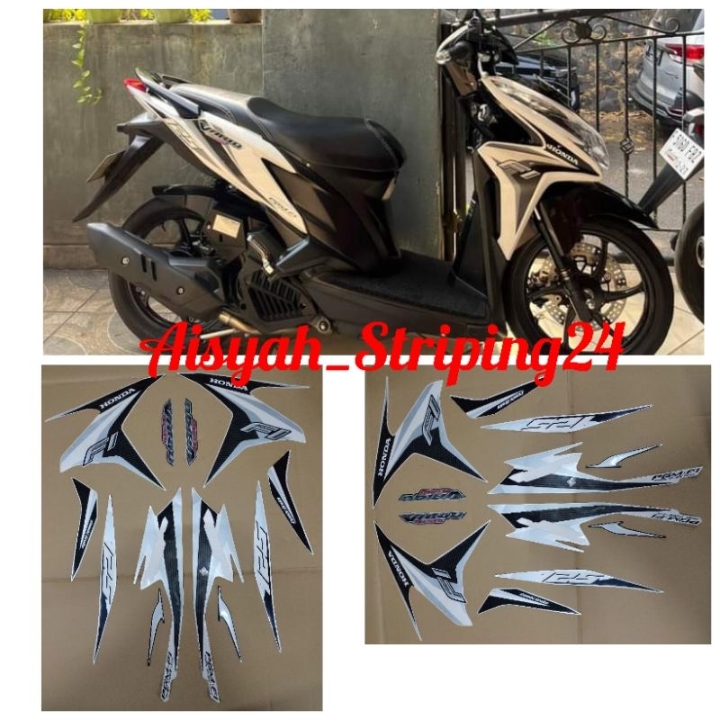 stiker striping vario techno 125 fi old 2014 putih silver