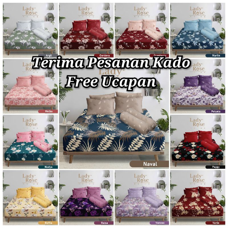 Lady Rose Prime Sprei Tinggi 30 cm 160x200 180x200 200x200 queen King Size MU Red New Minions Rebecc