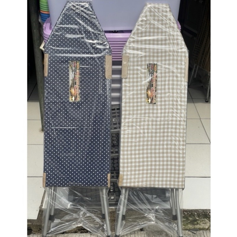 Meja Gosok Kayu Lipat Besi / Meja Setrika Besi Lipat