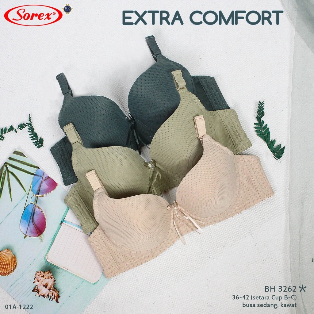 Bra Sorex Kawat 3262 / Bh Sorex Kait 3 Cup Besar 36-42 / Bh Sorex Original Cup Full