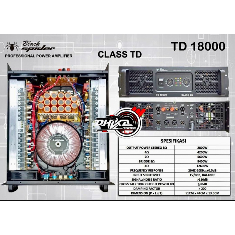 POWER BLACKSPIDER TD 18000 CLASD TD / POWER BLACKSPIDER TD18000 CLAS TD ORIGINAL / Power Black Spide