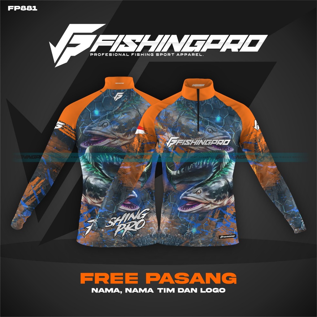 Jersey baju Mancing TOMAN/SNEAKHEAD/GABUS FishingPro Part 120 | Bahan anti UV